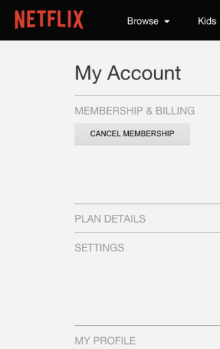 cancel membership netflix