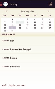 food allergy tracker application
