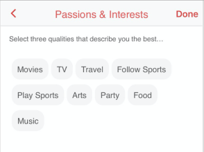 passions and interests