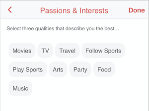 passions and interests