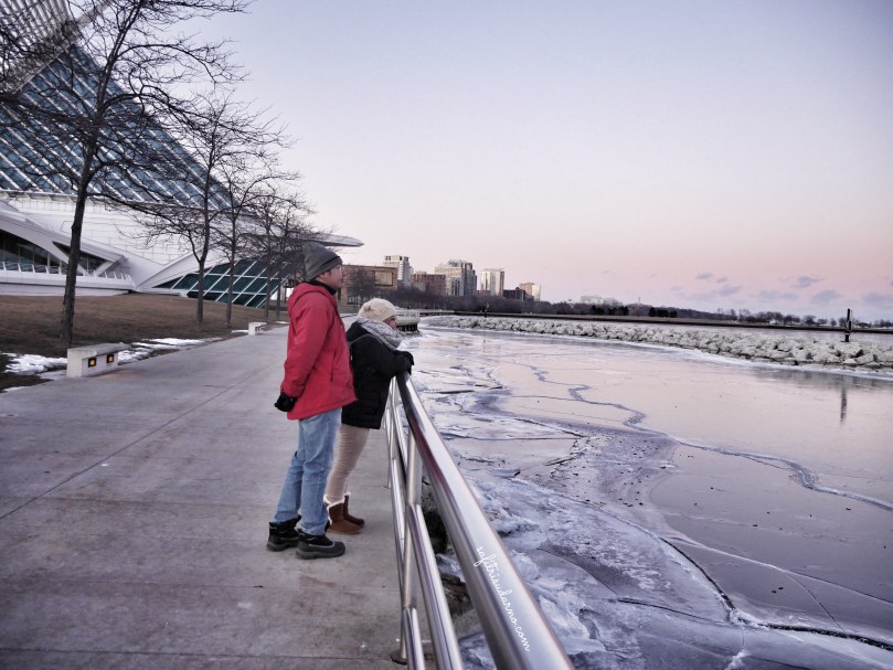Frozen Michigan Lake